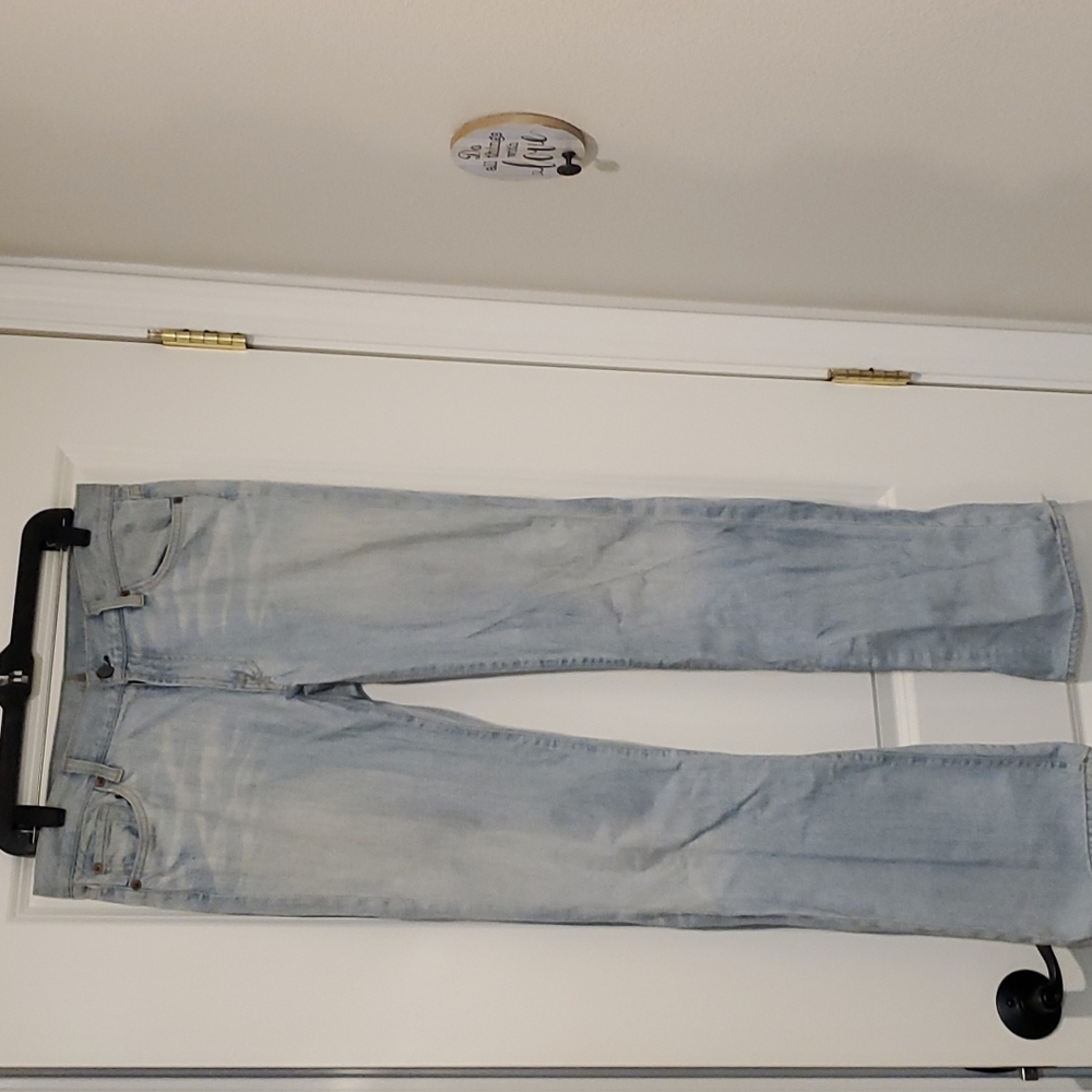 7 for all man kind premium unique color demin in light wash blue size: 32